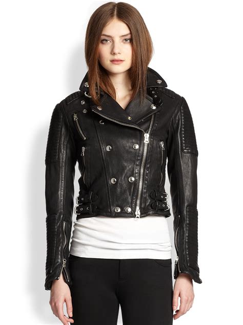 burberry womens leather jacket